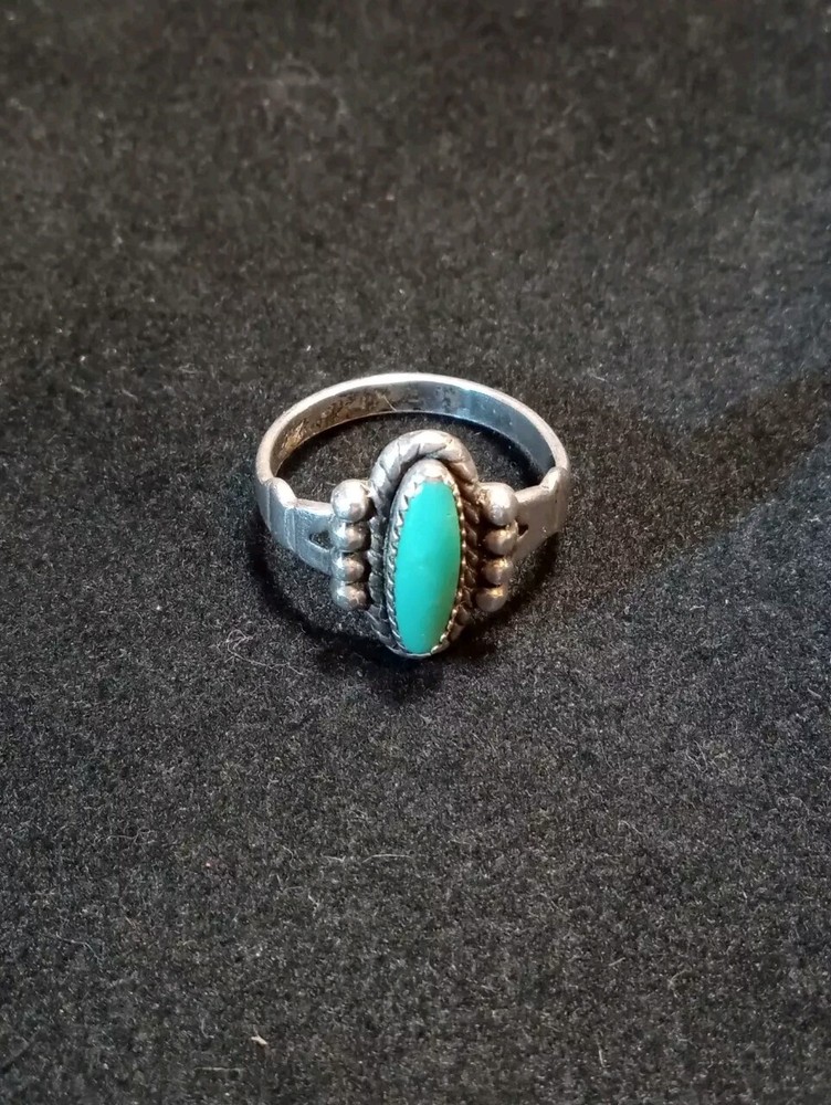 Bell trading post Sterling 925 silver ring Native American turquoise Size 6