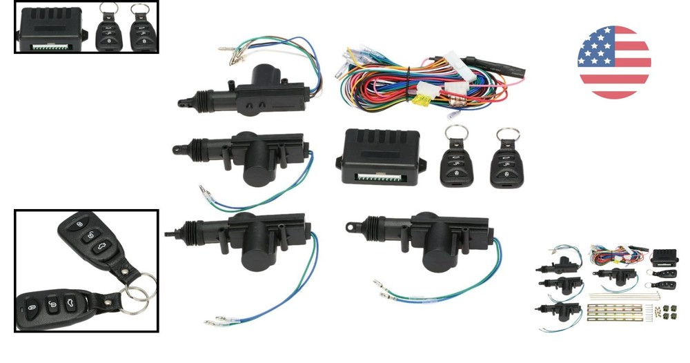 12V Car Keyless Entry Kit - Universal Remote Locking with Trunk Release Feature
