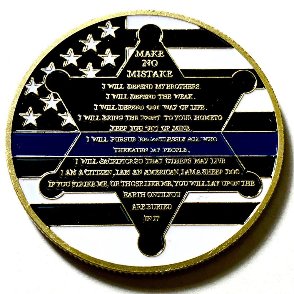 Make No Mistake Police Challenge Coin