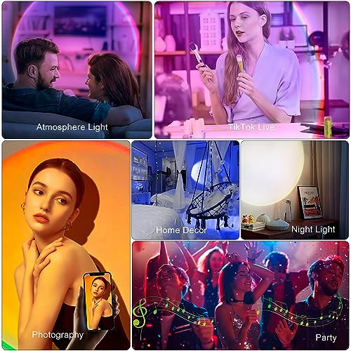 Sunset Lamp Projector Multicolor Changing LED Projection Lamp,Switch Button