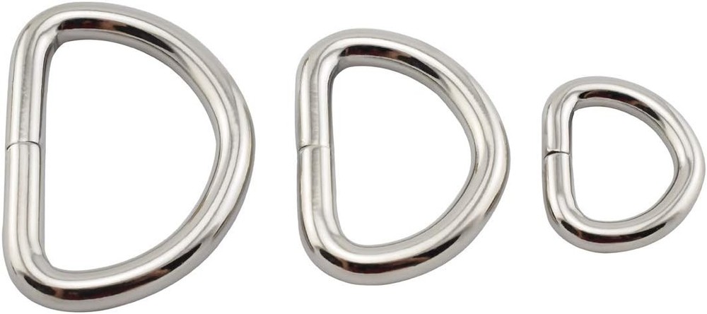 SDTC Tech 12 PCS Heavy Duty Multi-Purpose Metal D Ring Assorted Kit for Bags