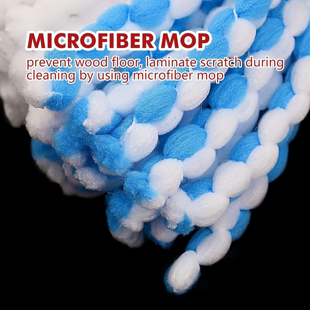 3 Pack Mop Replacement Heads Compatible with Spin Mop, Microfiber Spin Mop Head