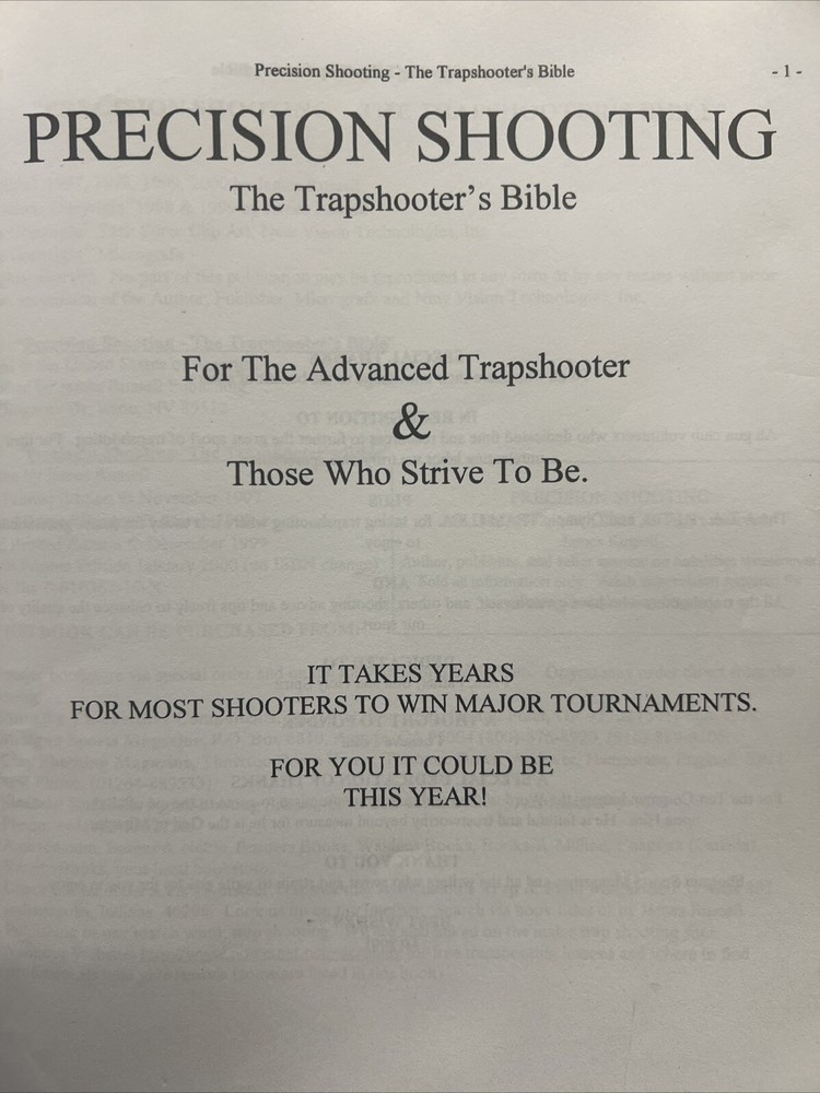 The Trapshooter’s Bible