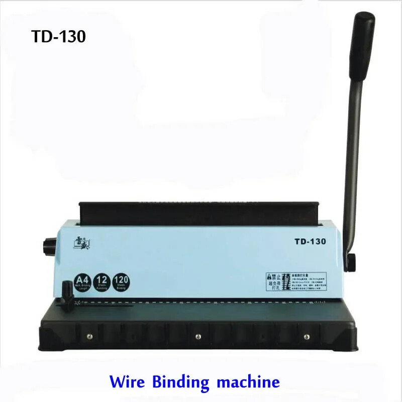 34 Square Hole Wire Binding Machine TD-130 Small Machine Big Capacity Books