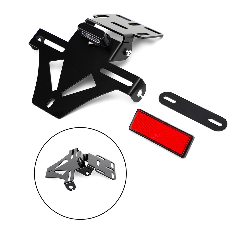 Motorcycle Adjustable Angle License Number Plate Frame Holder Bracket