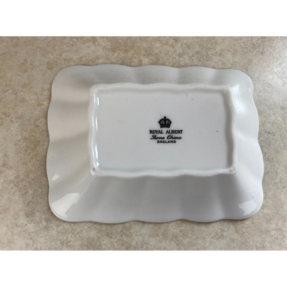 Royal Albert Rectangular 25th Anniversary Fine Bone China England Candy Dish