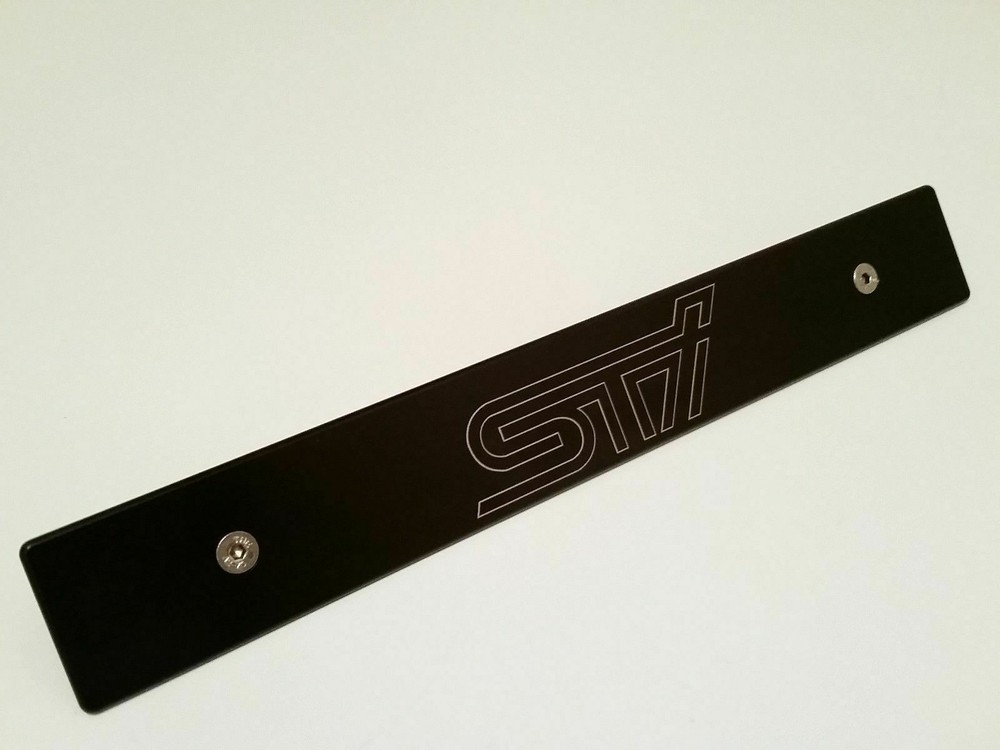 Aluminum Black Front License Plate Delete with Custom Laser Engraved Logo T