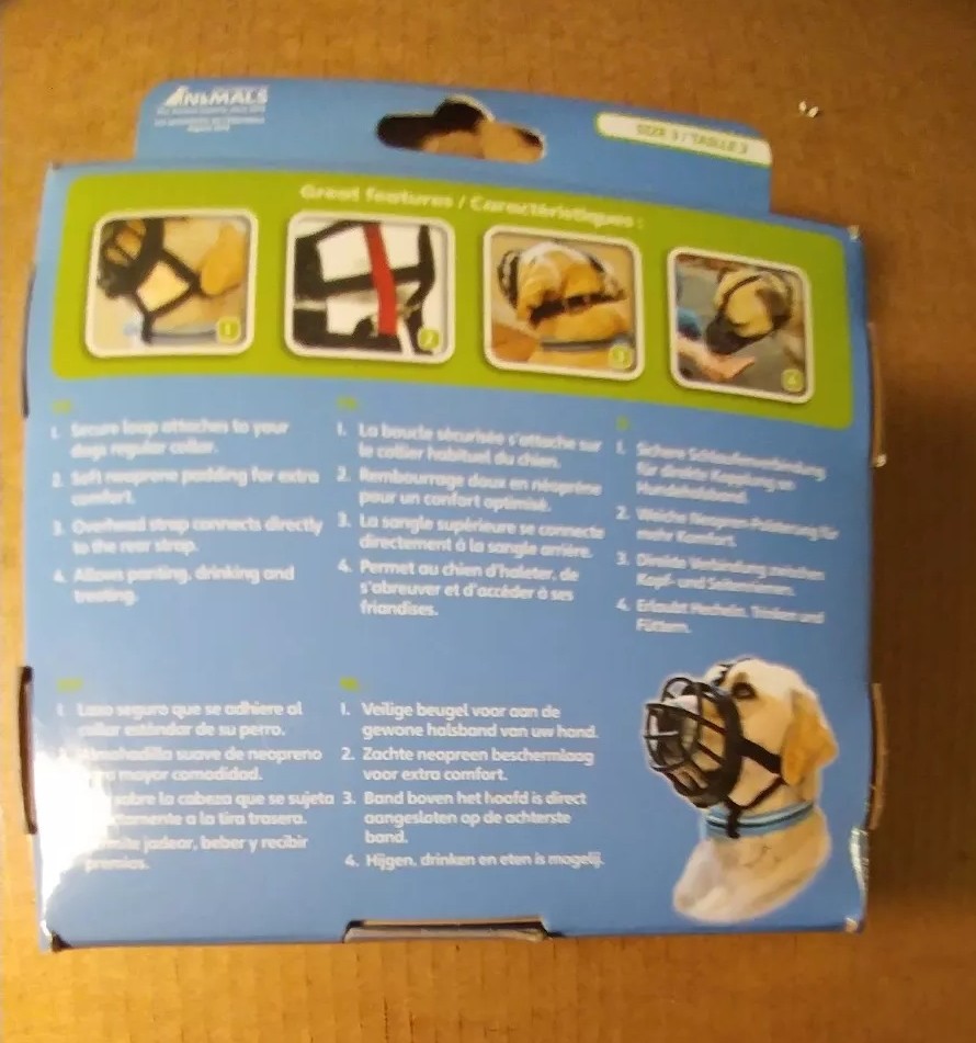 Dog Muzzle Baskerville 5-Inch Rubber Ultra Muzzle Pet Obedience Training