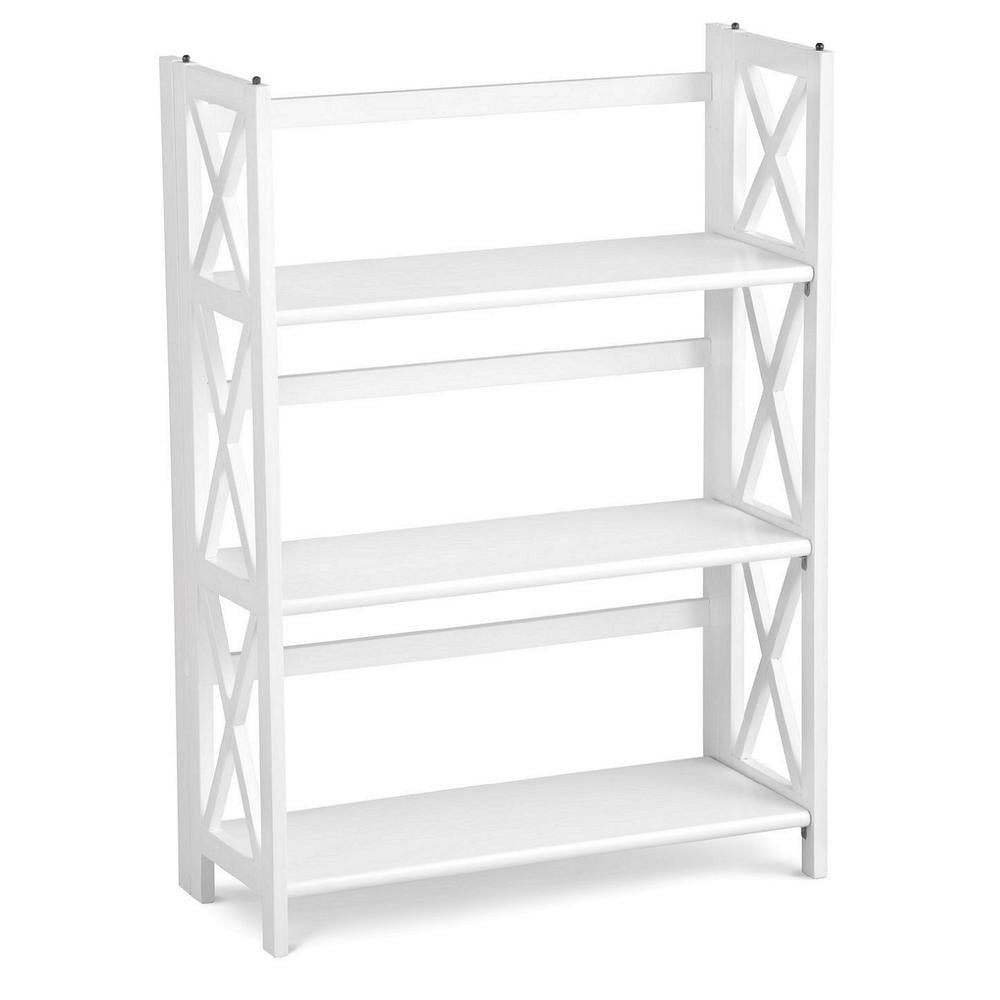 Montego 3-Shelf Folding Bookcase White