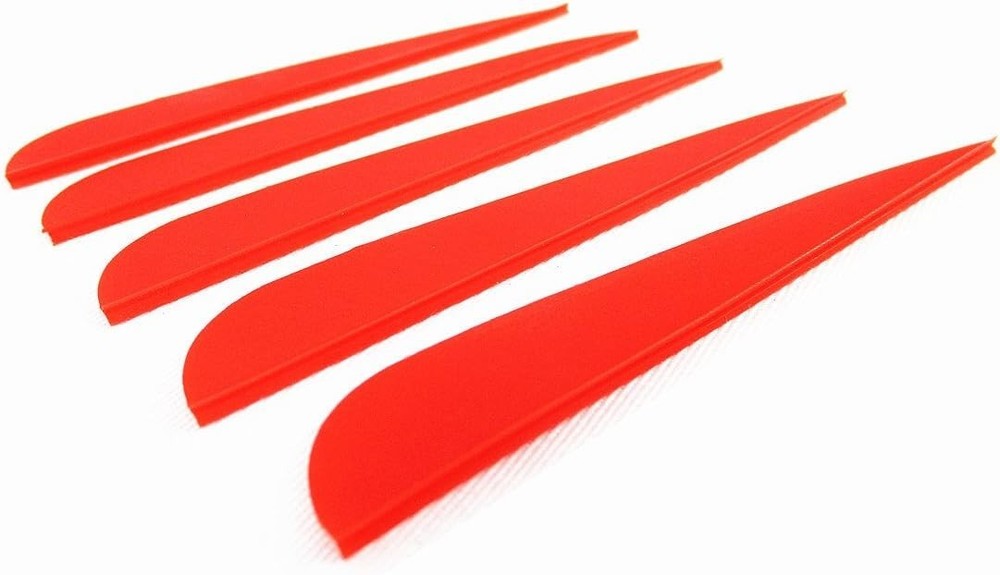 Versatile 4-Inch Drop-Shaped Vanes for Archery - 50 Pack - High Wind Performance
