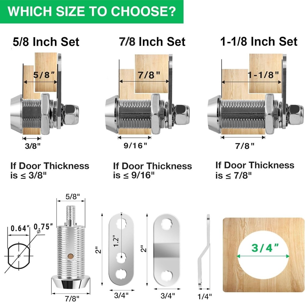 Tool Box Lock, 2 Pack Truck Tool Box Lock Replacement, Tool Box Locks with Keys
