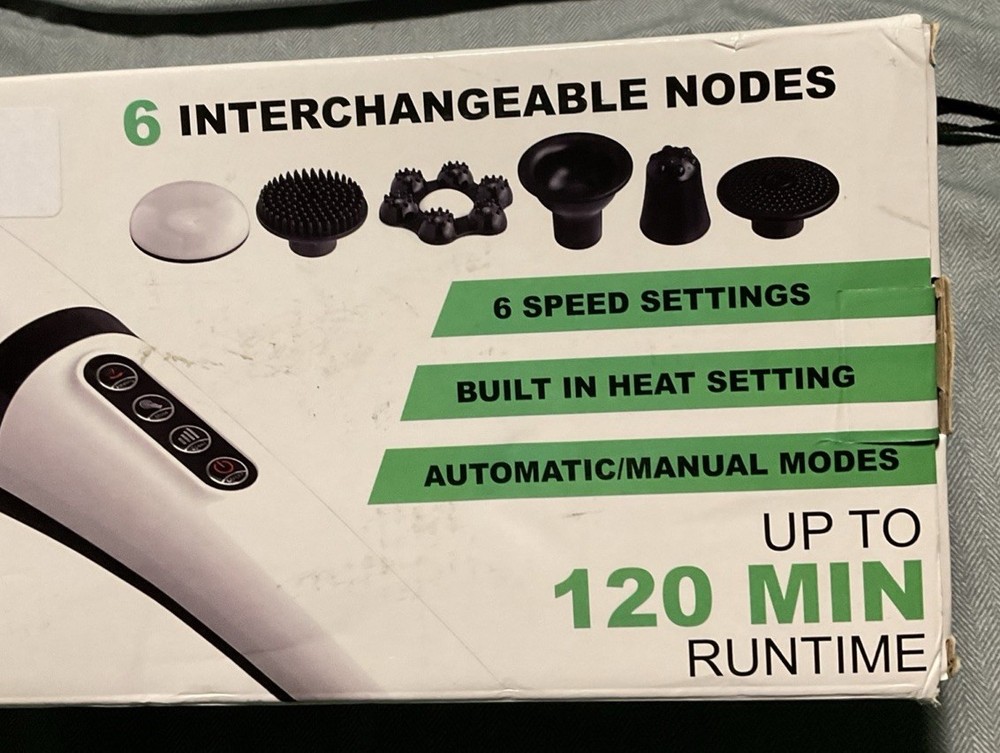 Expansion Wellness Handheld Deep Tissue Massager With 6 Interchangeable Nodes