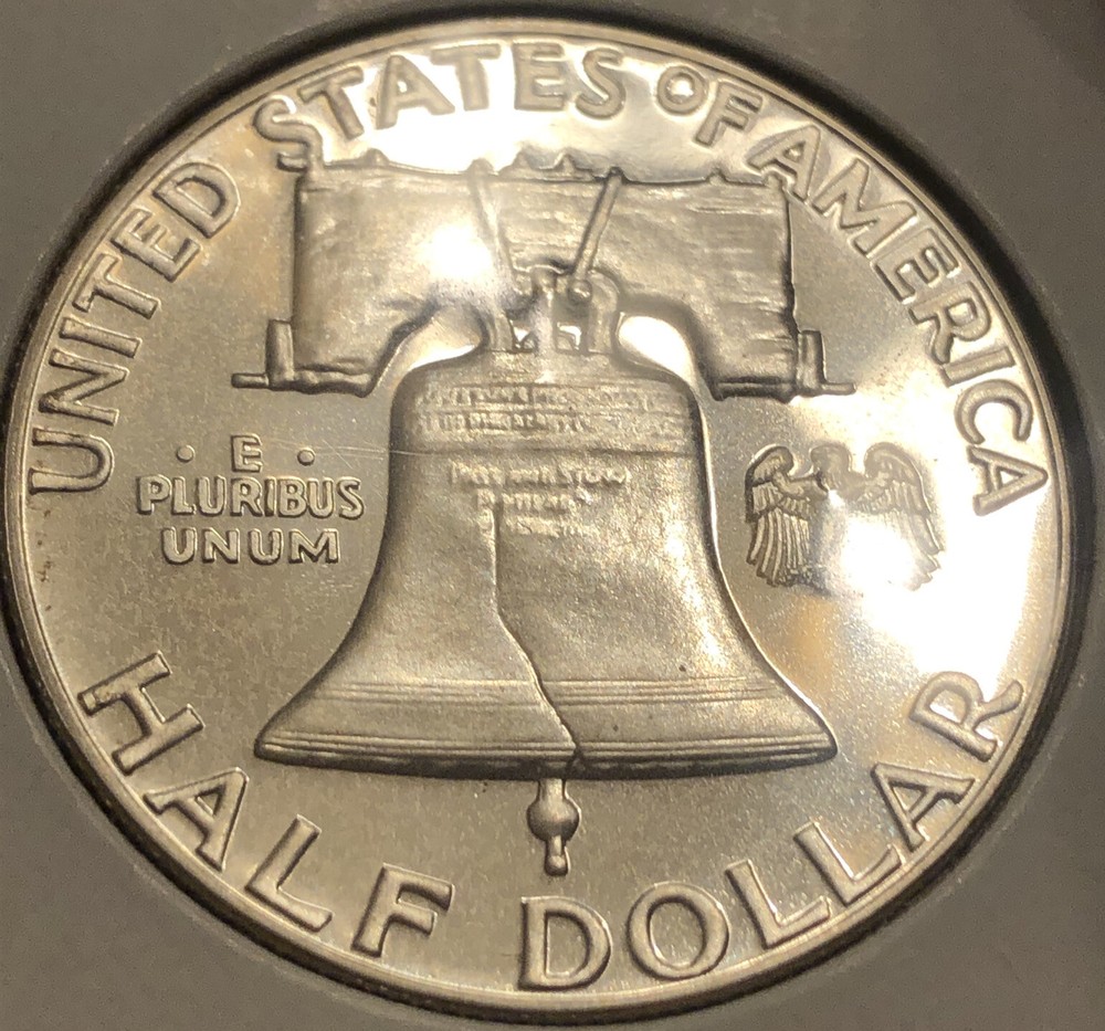 Gorgeous Scarce 1956 Type 2 Proof Franklin Silver Half Dollar BLAZING !