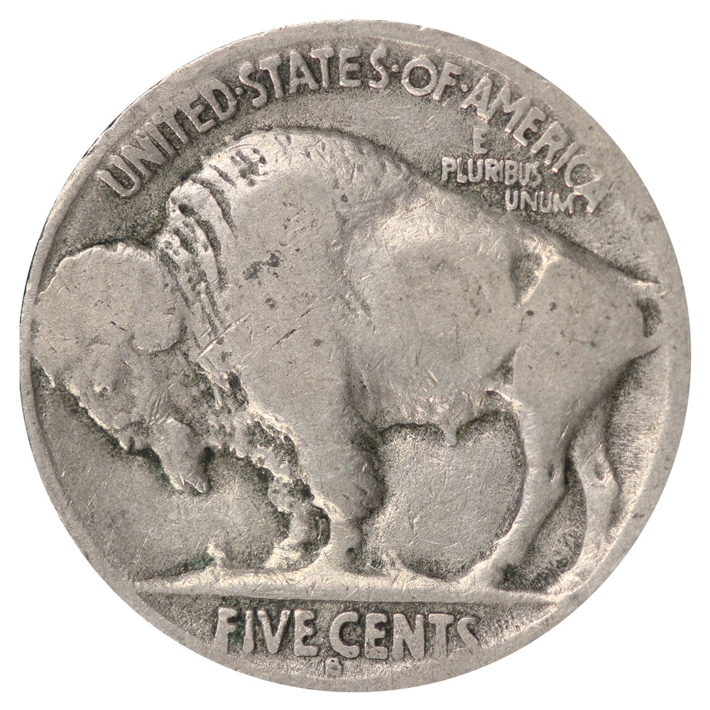 1916 -S Buffalo Nickel 5c Cent Good GD Condition