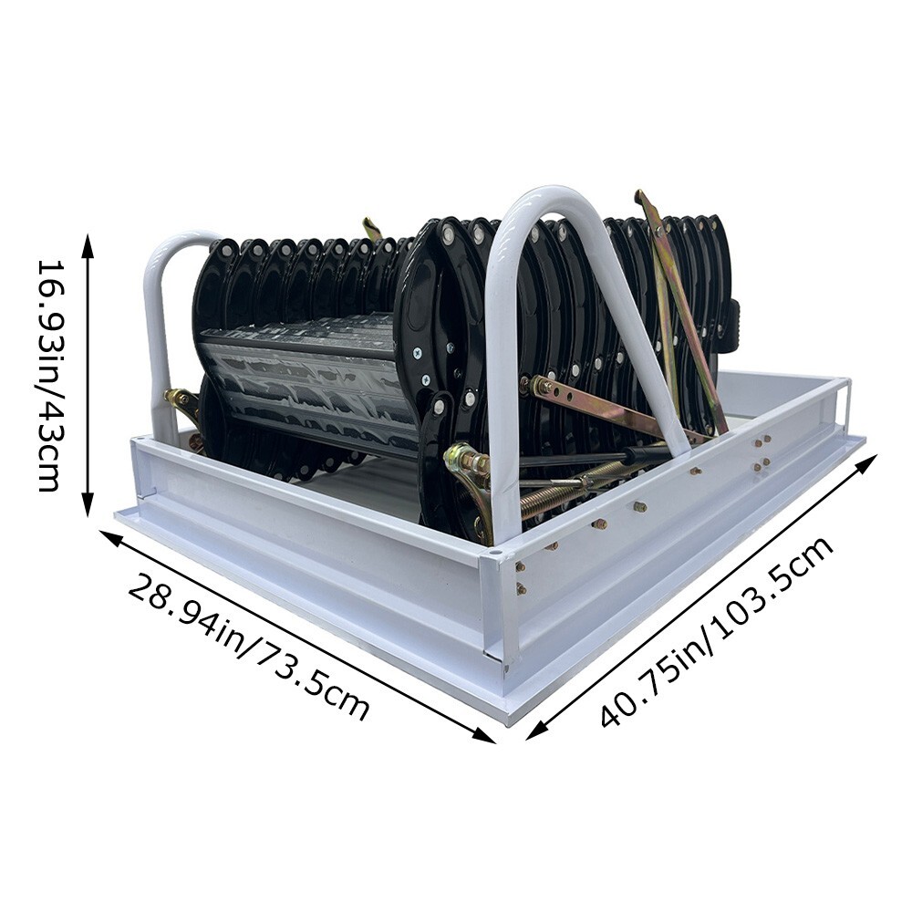 PreAsion Hidden Telescopic Folding Attic Pull Down Ceiling Ladder 10.5ft 13 Step