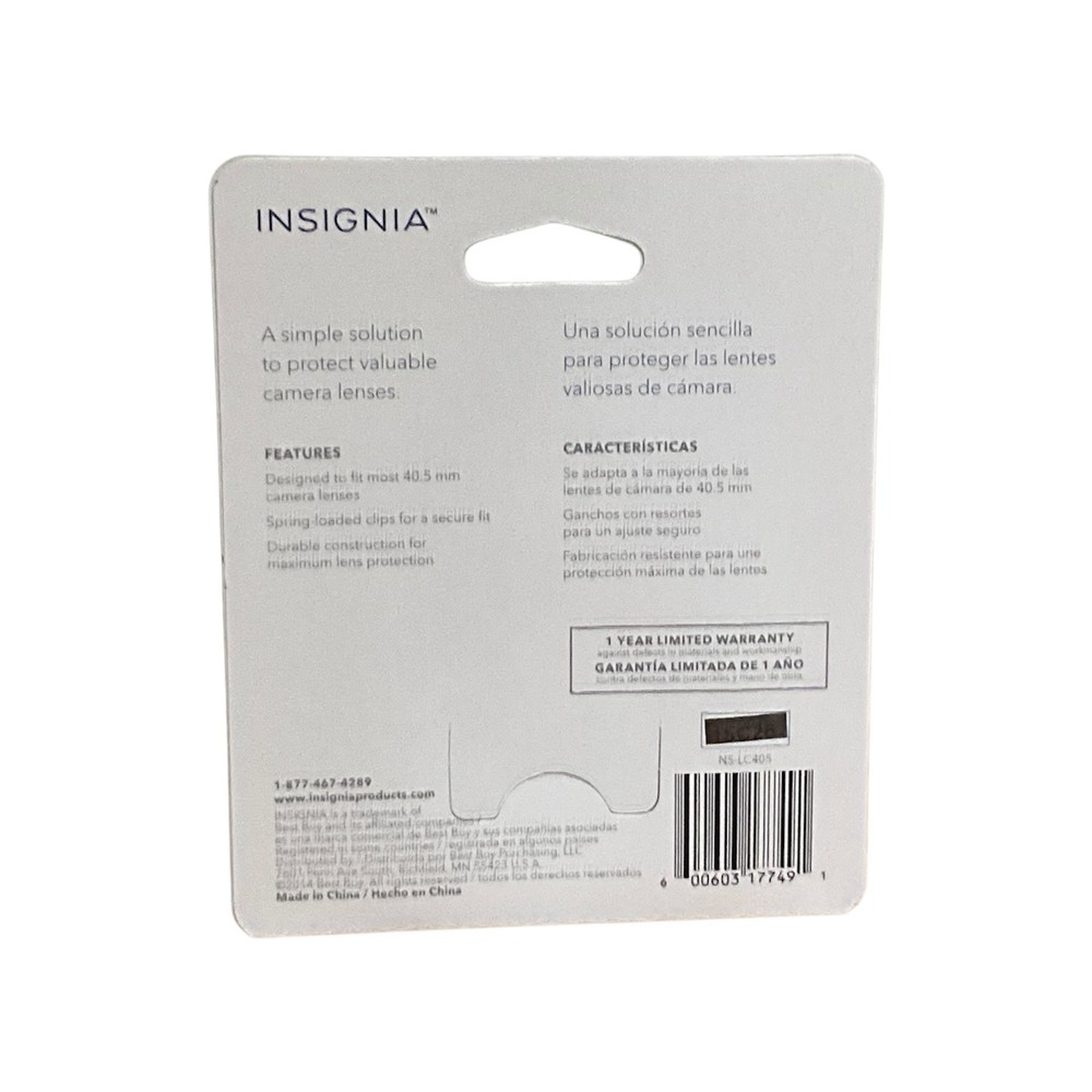 Insignia 40.5mm Lens Cap - Black