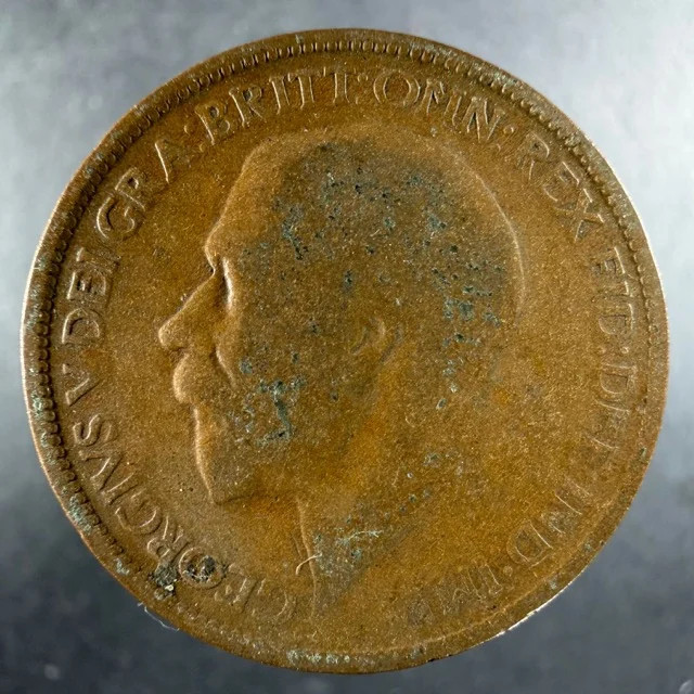 1912 Great Britain Half Penny Heavily Circulated