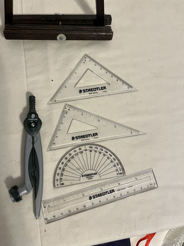 Staedtler Mathematical Tools Compass Protractor Pencil & Sharpener Eraser Pen A1