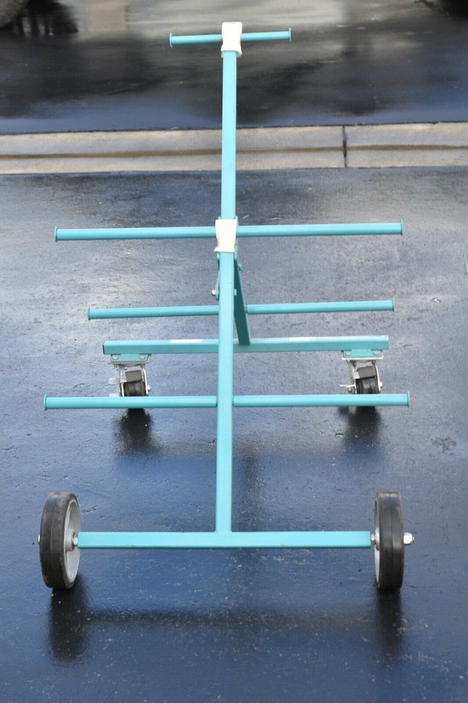 Sea wire reel caddy mobile on wheels