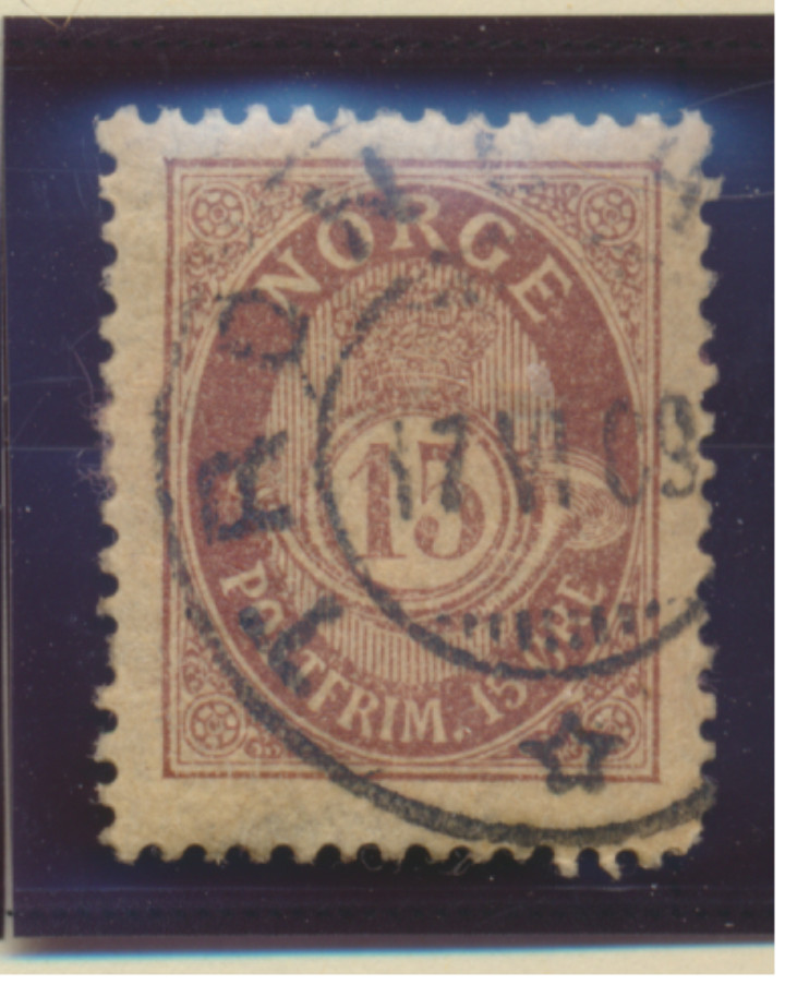 Norway Stamp Scott #52, Used