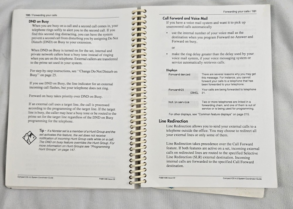 Nortel Norstar Compact ICS 4.0 System Coordinator Guide User Manual Spiralbound