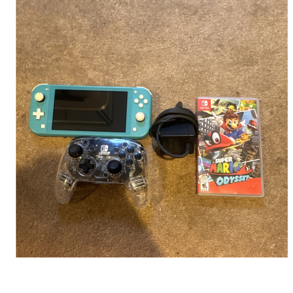 Nintendo Switch Lite Bundle with Pro Controller & Super Mario Odyssey Game