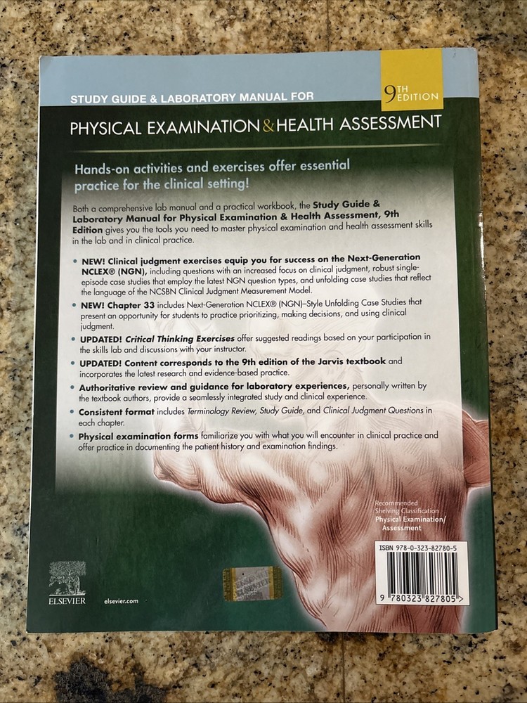 Study Guide & Laboratory Manual - Paperback, by Jarvis PhD APN - Acceptable