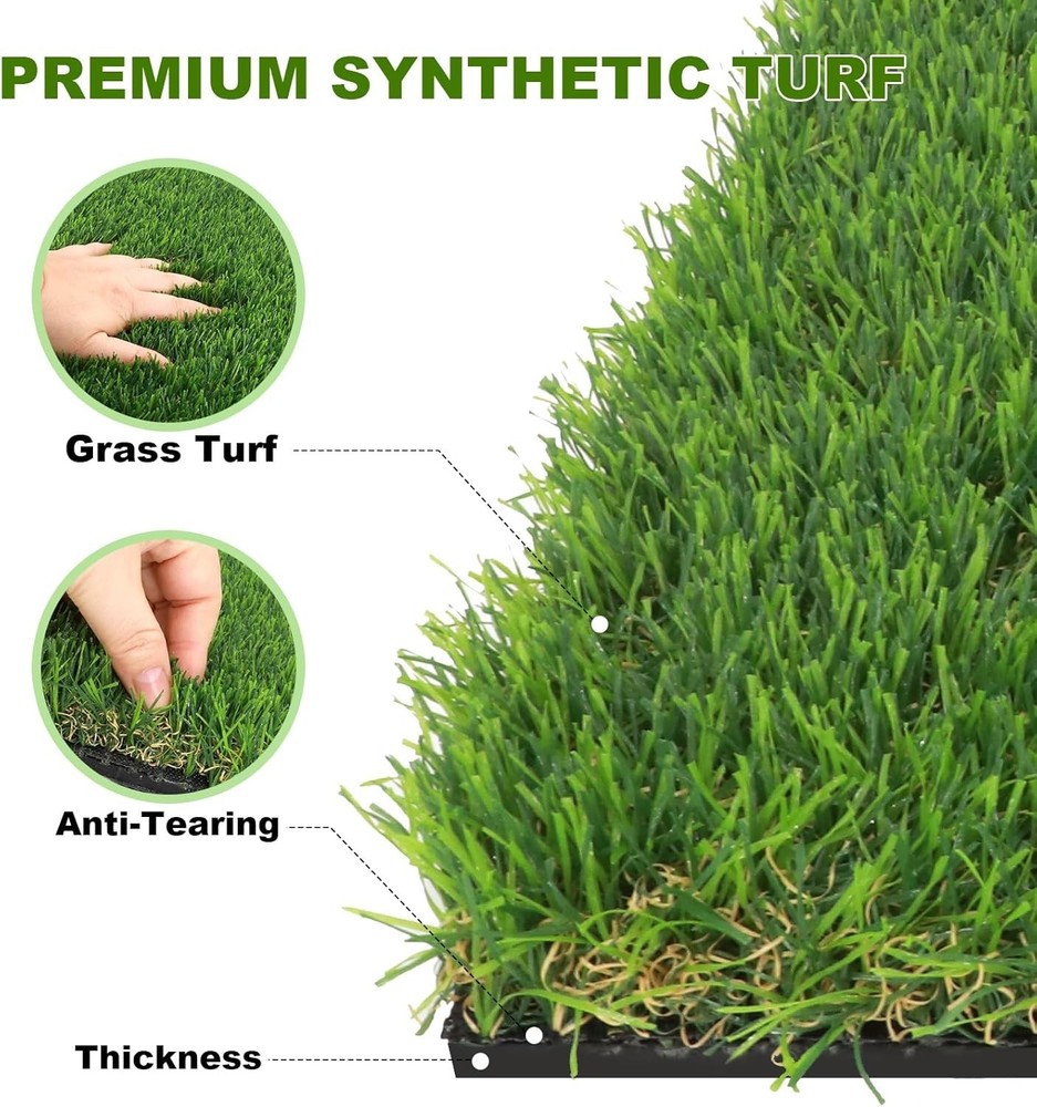 Foldable Golf Hitting Mat with 10mm EVA Base, Dual-Turf Golf Practice Mat fo...