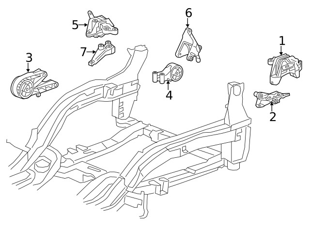 Genuine GM Automatic Transmission Rear Mount Bracket 13248662