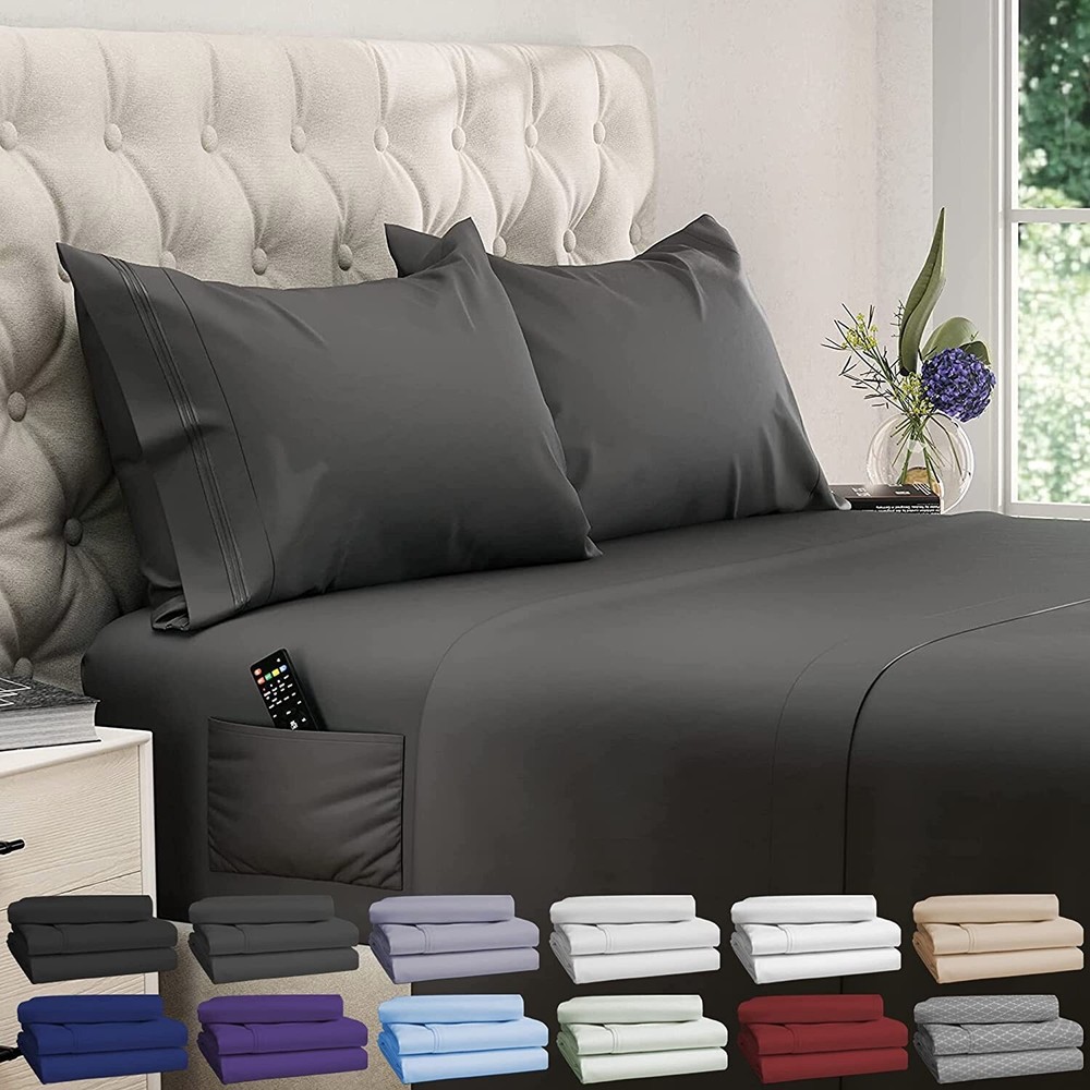 Top Split King/Calking flex head adjustable mattress sets 1800 thread DeepPocket