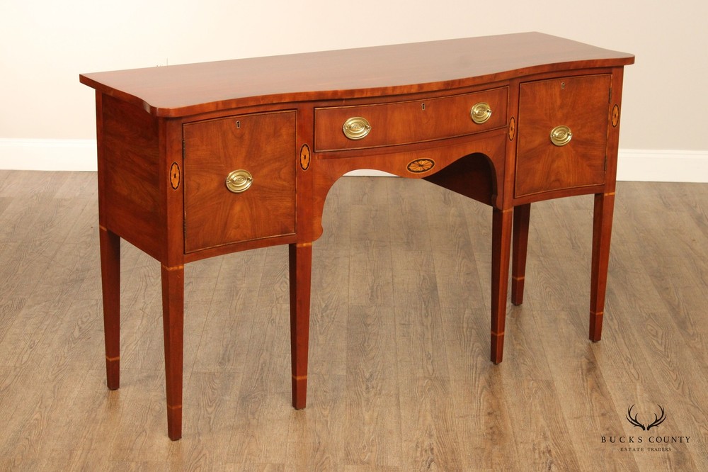 Statton Hepplewhite Style Cherry Serpentine Sideboard