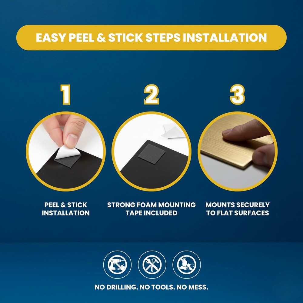 Fancy EXIT Sign Small Black/Gold 1 PC Door Wall Mount Display