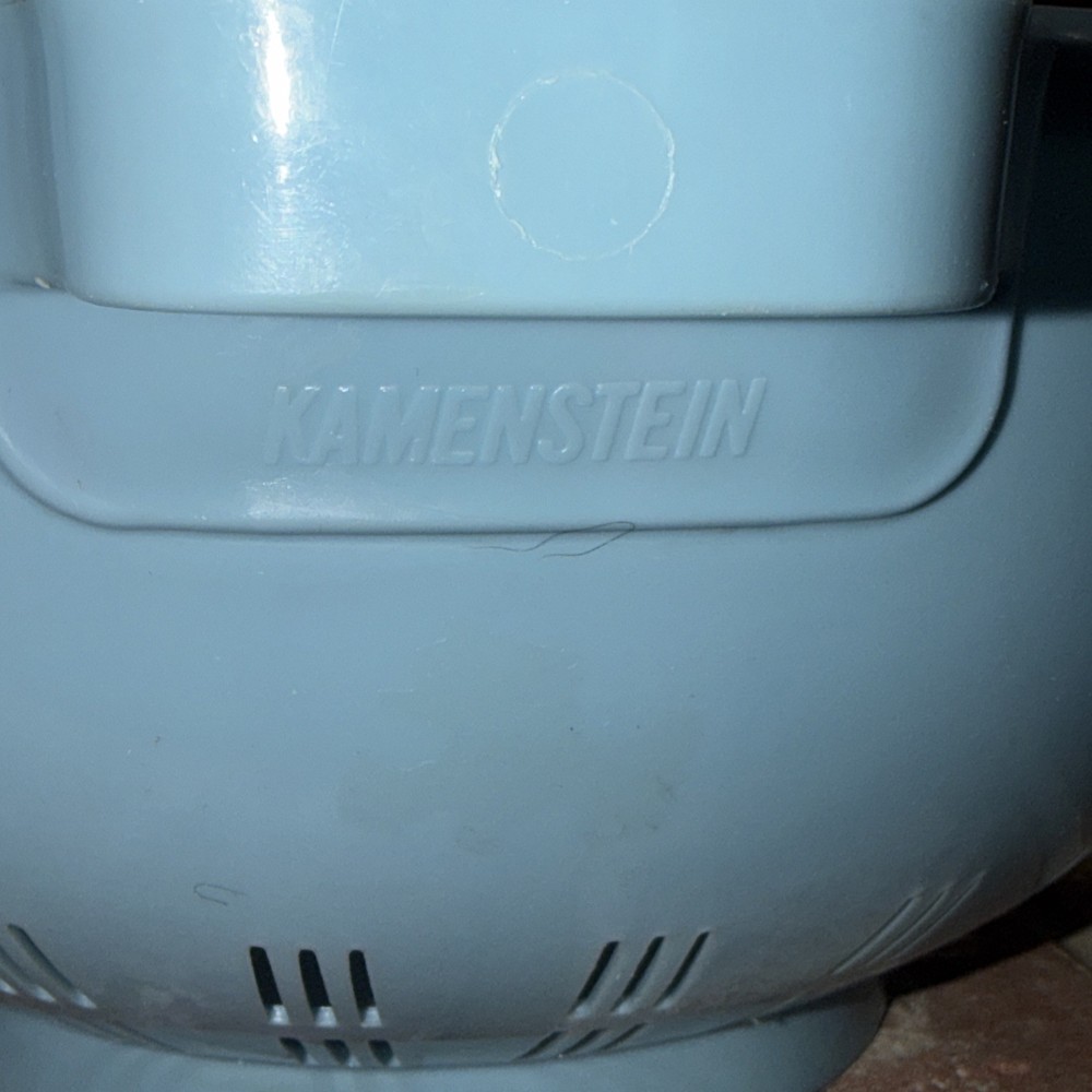 Vintage MCM Large BLUe Colander Strainer Kamenstein