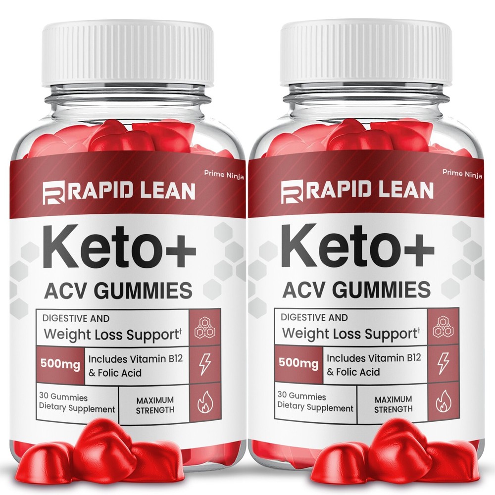 Rapid Lean Keto ACV Gummies, Official Rapid Lean Max Strength Gummies (2 Pack)