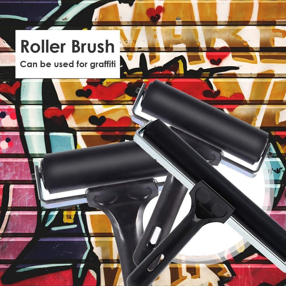 3 Pack Printmaking Brayers Premium Brayer Rollers for Crafting Hard Rubber