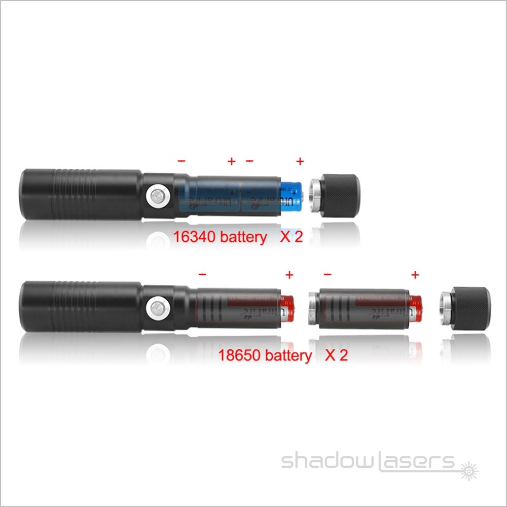 450nm Blue Laser Pointer Adjustable Focus Flashlight Visidle Beam Light+Case US