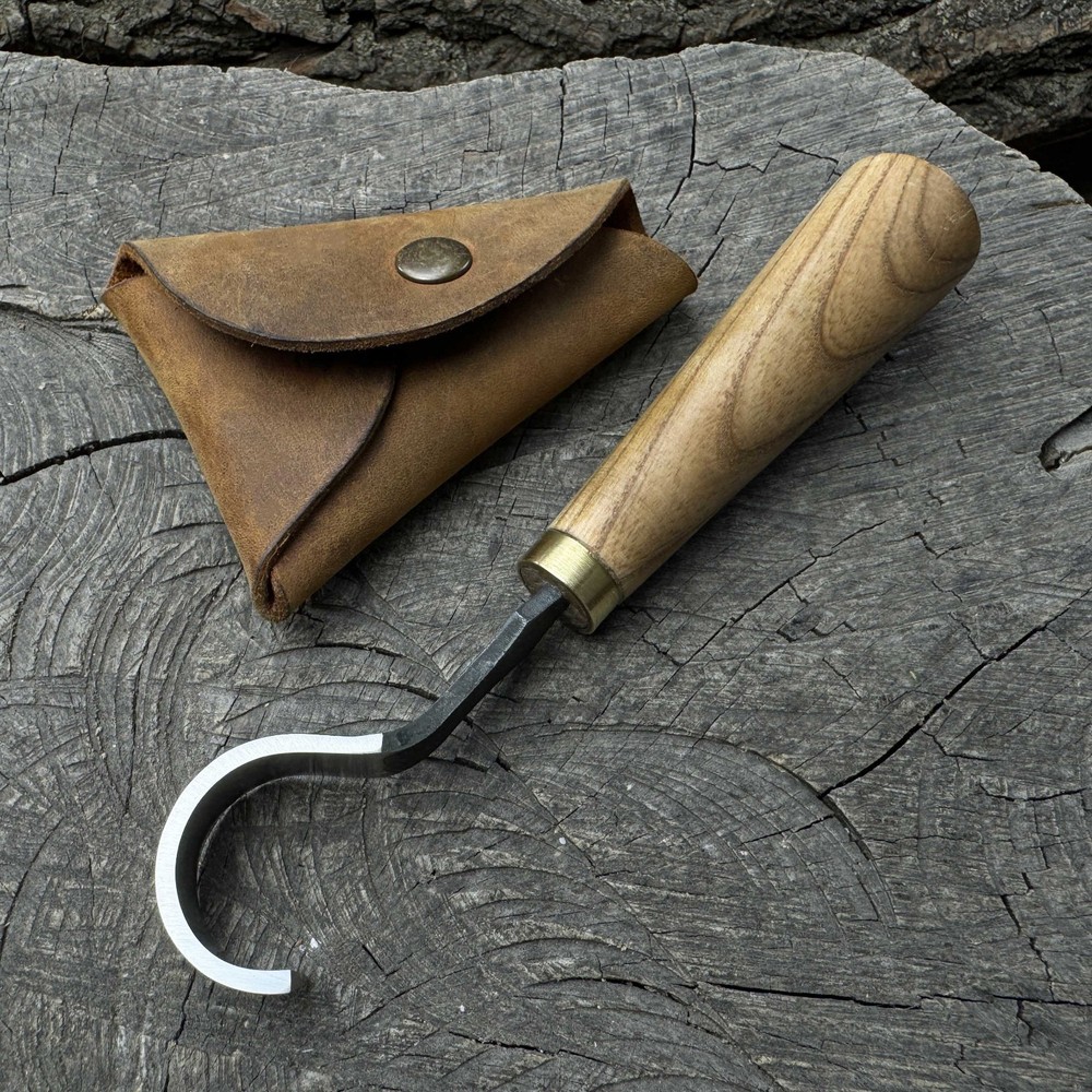 Spoon Carving Hook Knife. Razor Sharp Blade. Wood Carving Tool for Beginners.