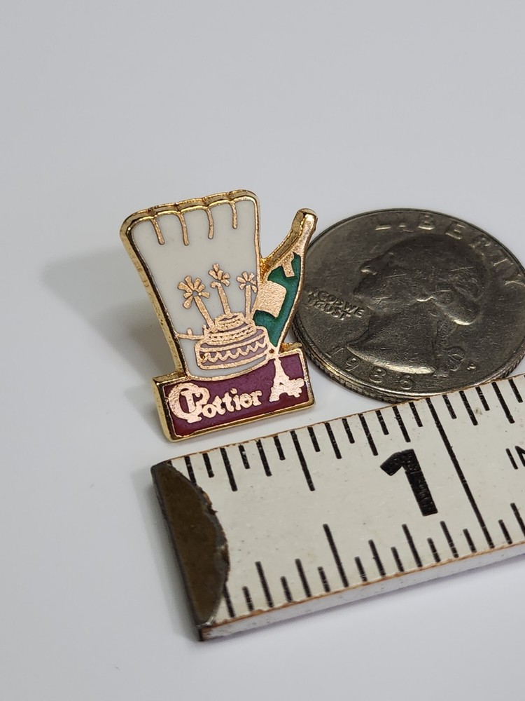 Pottier Lapel Pin Champagne Bottle