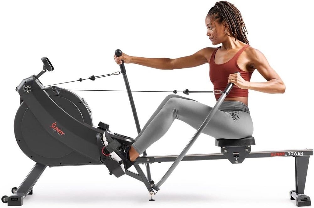 Full-Motion Rowing Machine w/Adjustable Resistance Low-Impact Full-Body Workout