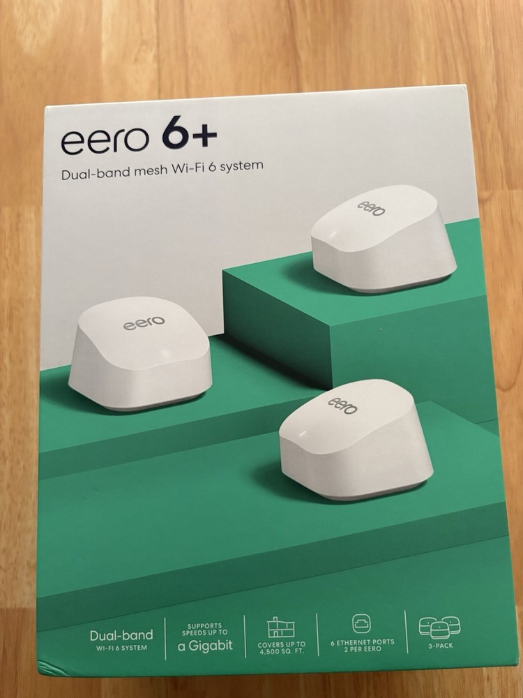 EERO 6+ Dual-Band Mesh Wi-Fi 6 System.
