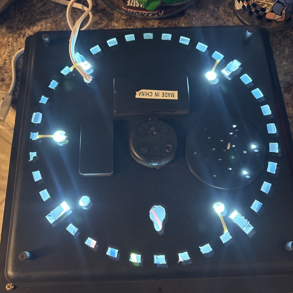 Vintage Wolf Mirror Motion Light. Plug In. Light Works/spinner When It Wants To