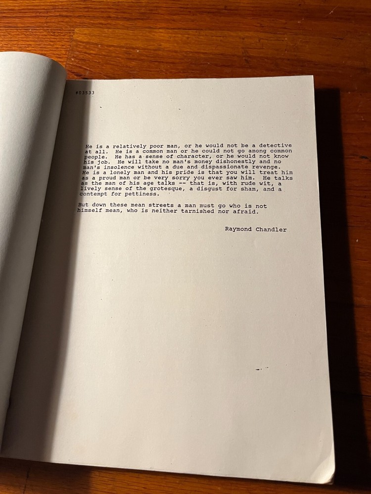 PRIVATE EYE Rare Original 1987 TV Show Script Michael Woods Josh Brolin