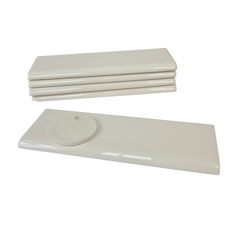 Light Bone Biscuit Ceramic Tile Bullnose Subway Backsplash 6x2 Classic Color 346