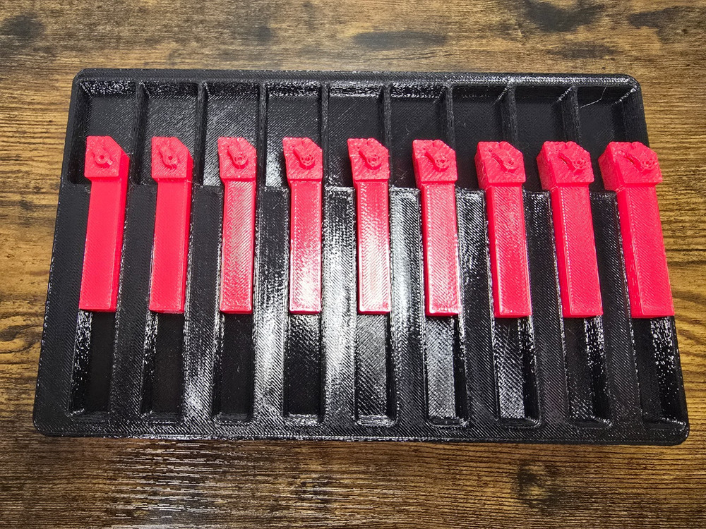 CNC Lathe Tool Holder Board 3/8" Turning Tools Rack Organizer 9 Tool