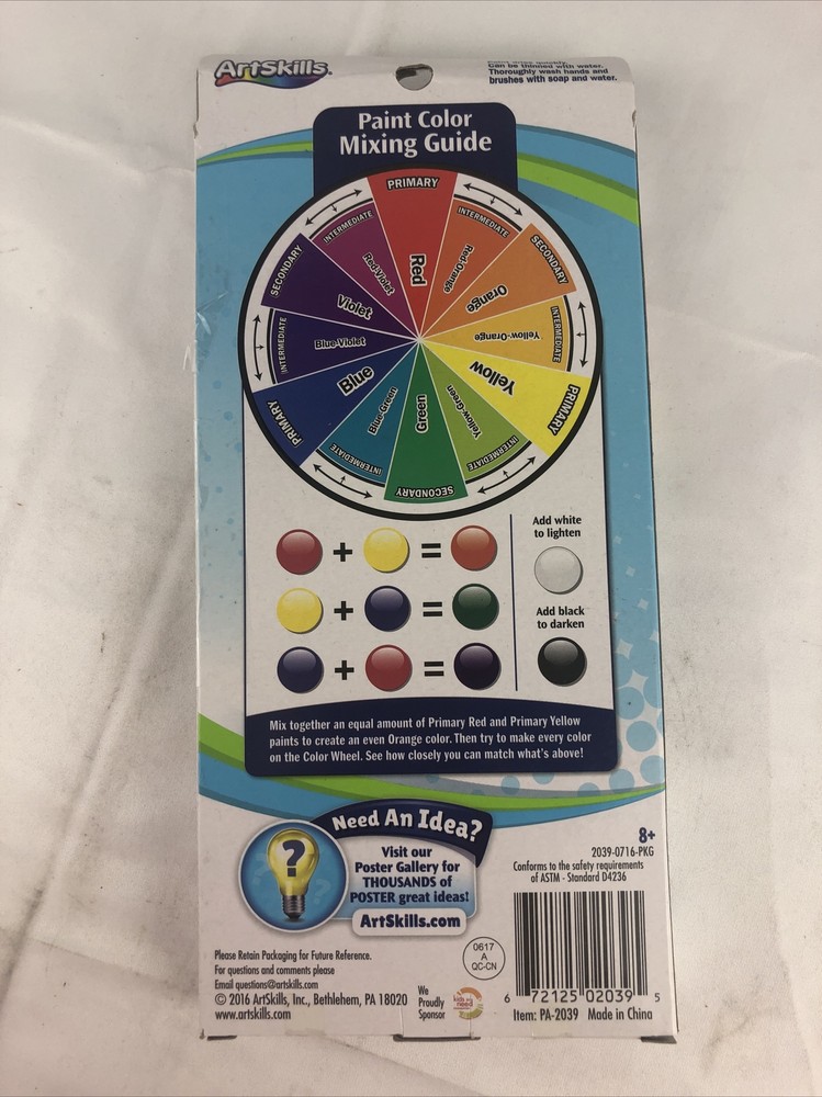 ArtSkills Acrylic Paints Assorted Colors 12 Count