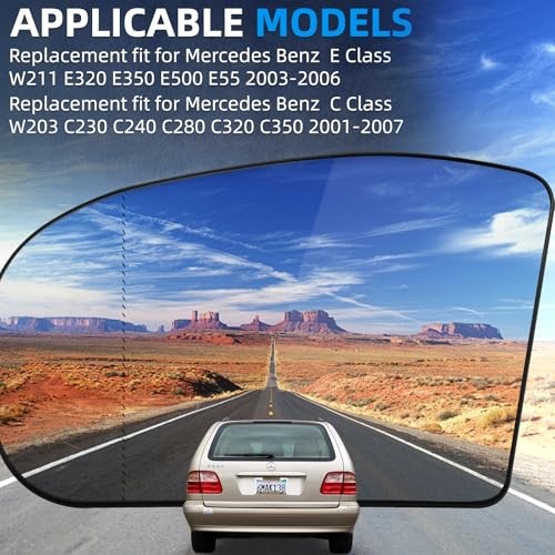 Driver Side Mirror Replacement for Mercedes Benz E Class Driver Side (Left)
