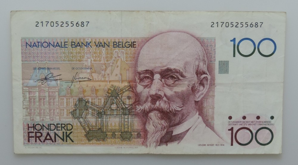 100 Belgian Franc banknote (Hendrik Beyaert) 217052555687