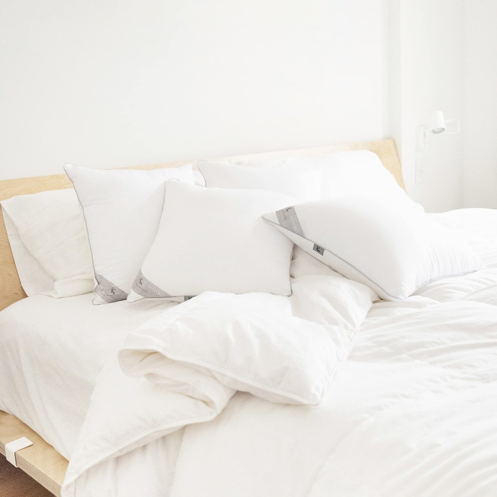 Throw Pillow Inserts, Set of 4 White Soft Microfiber Piping Designs, Square P...
