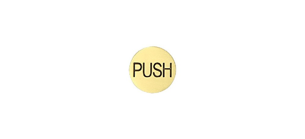 CRL 2EPSBPU Satin Brass 2" Round Push Indicator