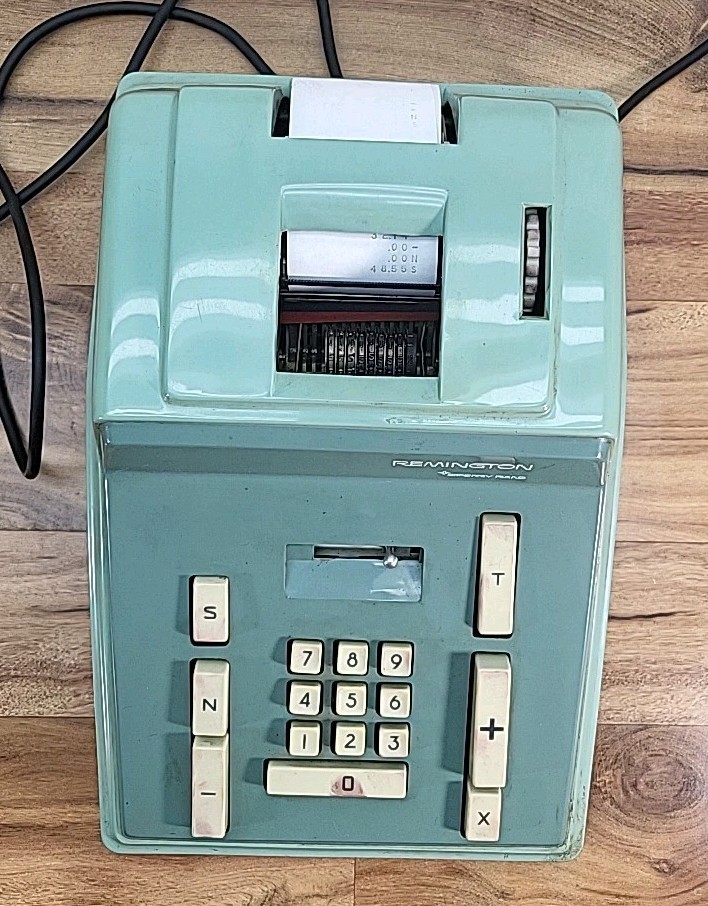 Vintage Remington Rand Adding Machine Model Number 4071 1-10 Tested Working Unit